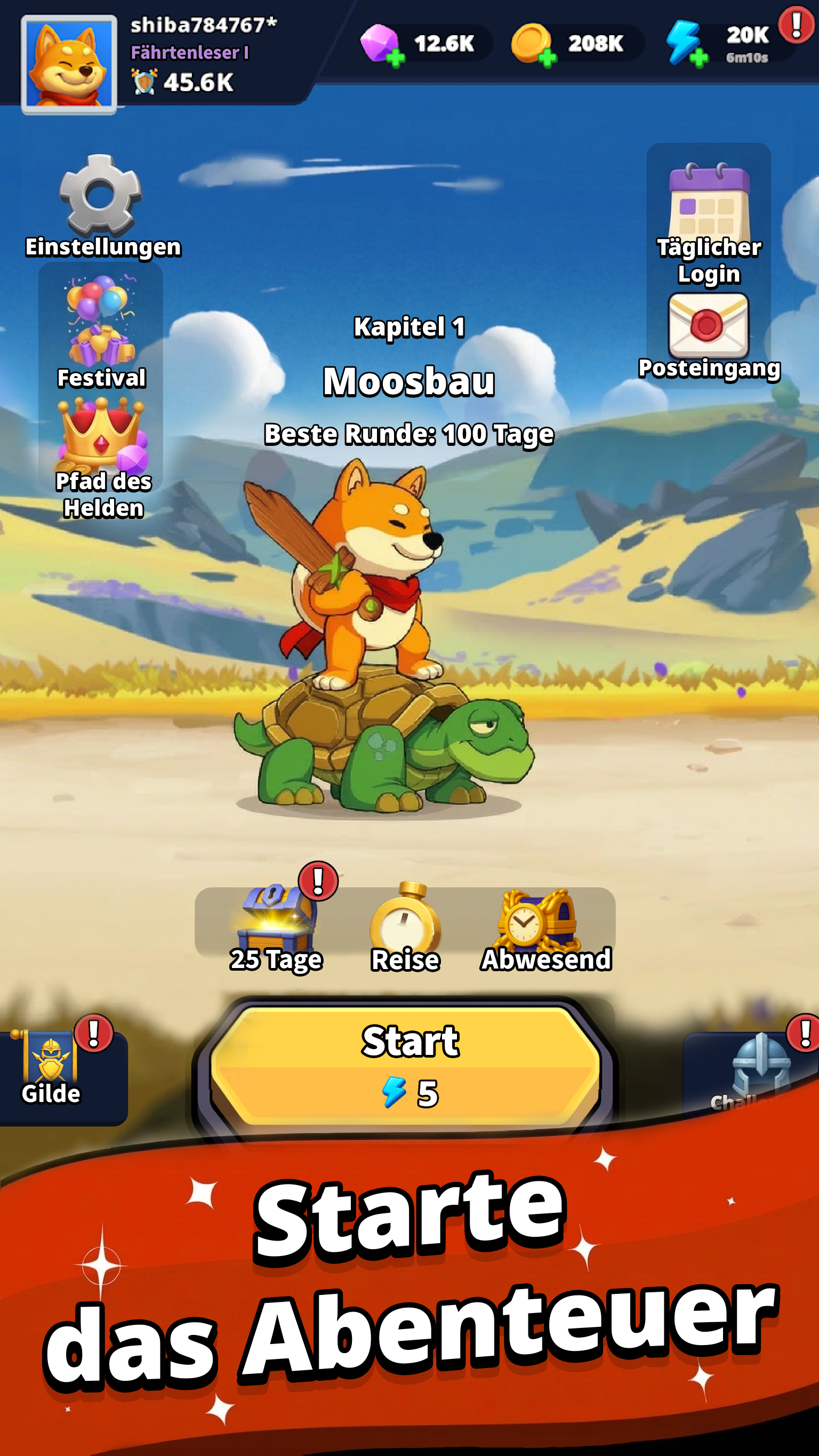 Shiba Story Go - Abenteuer-Gameplay