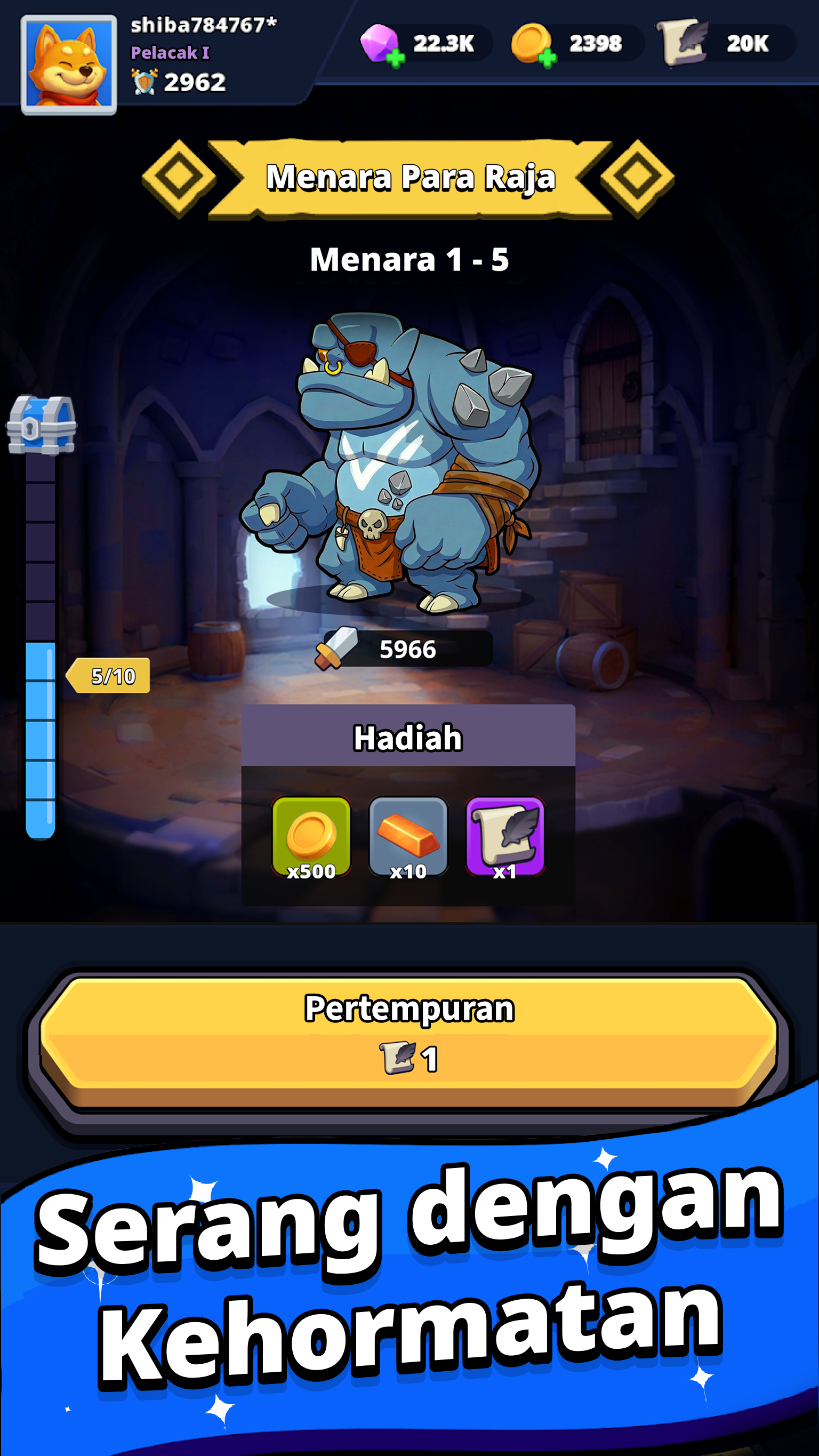 Shiba Story Go - Karakter dan perlengkapan