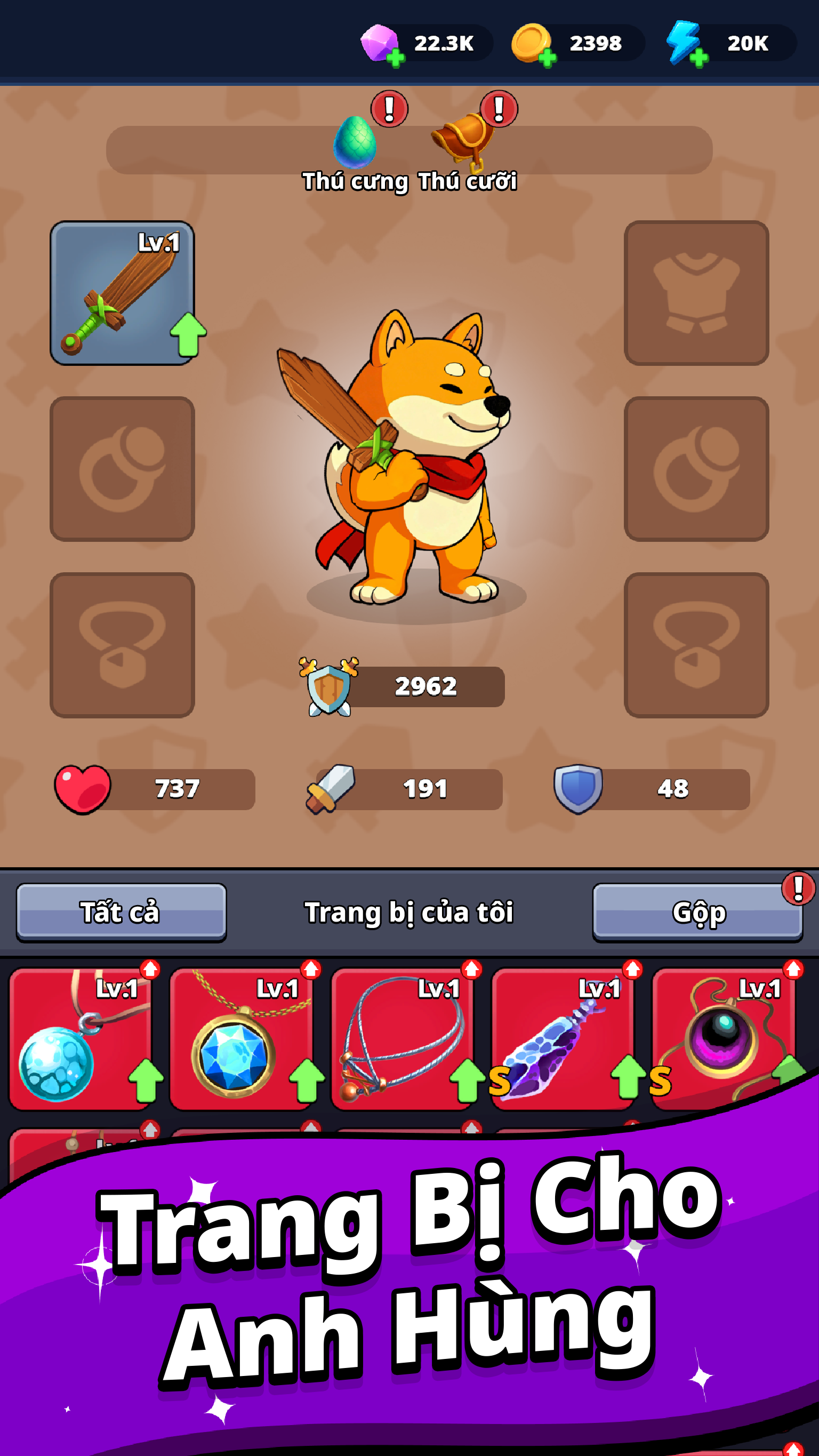 Shiba Story Go - Hệ thống chiến đấu